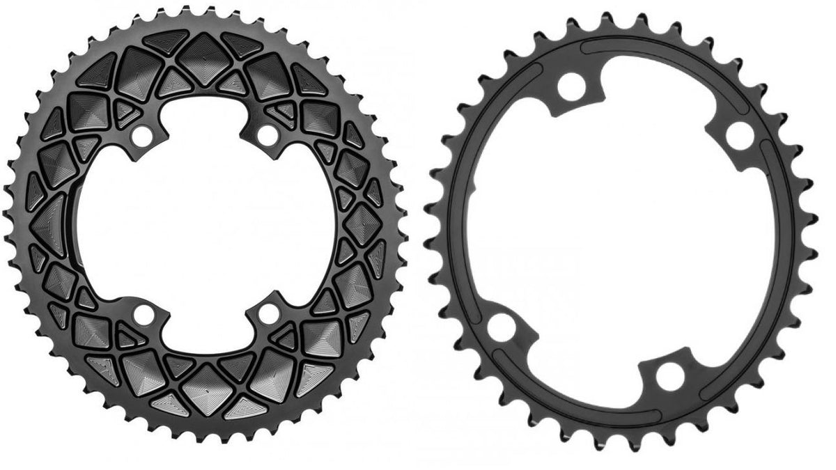 ABSOLUTEBLACK | Plato Oval compatible Shimano R9100-R8000-R7000