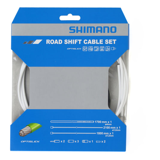 SHIMANO | Cables y Fundas de Cambio Optislik Carretera Blanco