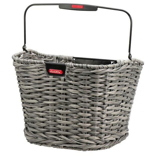 KLICKFIX | Cesto Delantero Structura Mimbre Sin Adaptador Gris