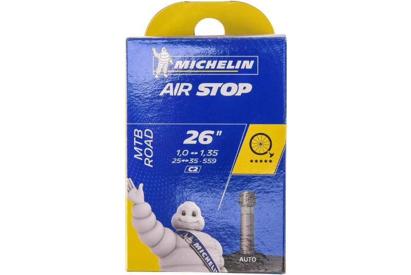 MICHELIN | Cámara Airstop Butyl 26x1.0-1.35 Válvula Standard