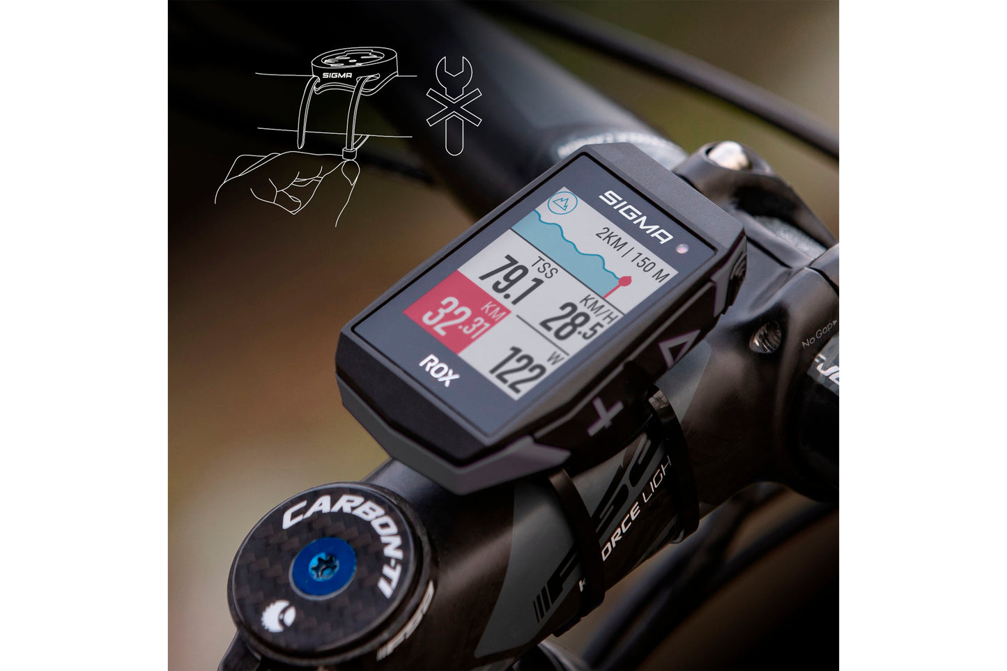 SIGMA | Ciclocomputador ROX 11.1 EVO Negro
