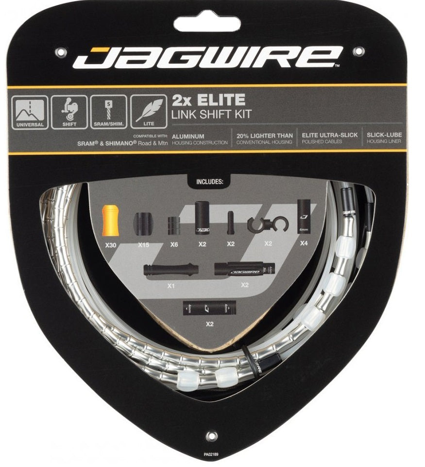 JAGWIRE | Kit de Cambio Elite Link compatible Sram/Shimano (Plata)
