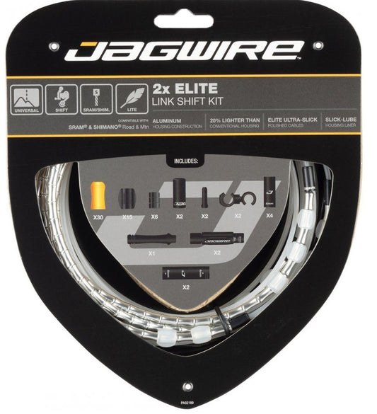 JAGWIRE | Kit de Cambio Elite Link compatible Sram/Shimano (Plata)