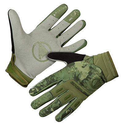 ENDURA | Guantes Largos Cortavientos SingleTrack verde militar