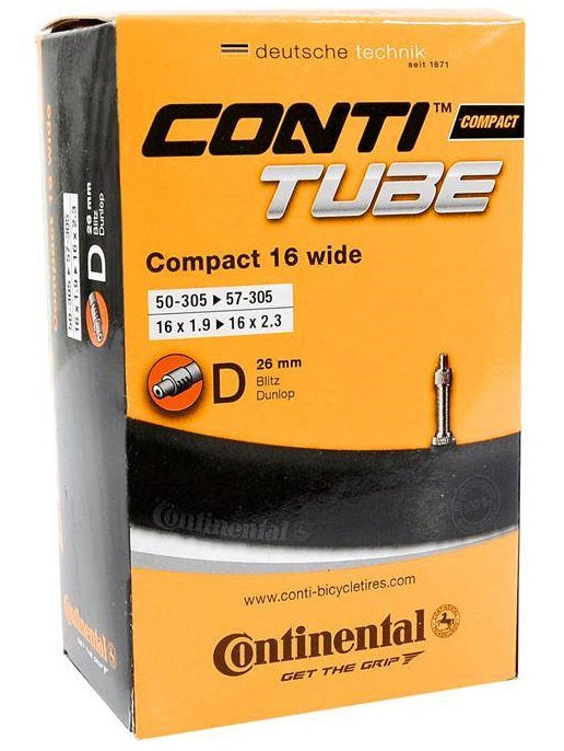 CONTINENTAL | Cámara Compact 16x1.75-2.125 Válvula Dunlop 26 mm