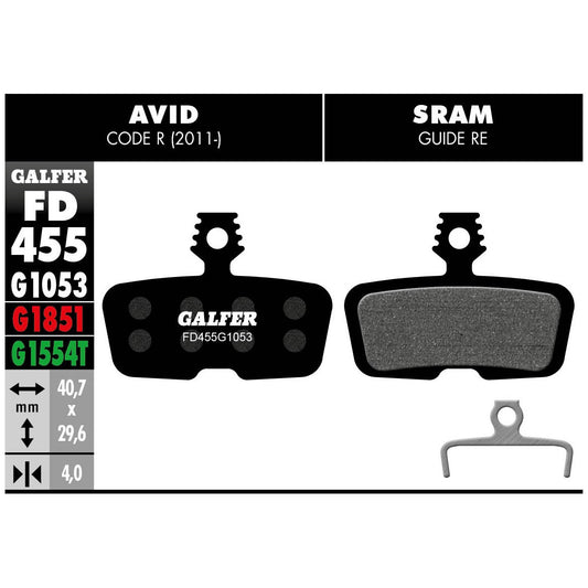 GALFER | Pastillas de Freno STANDARD compatible Avid-Sram (FD455G1053)
