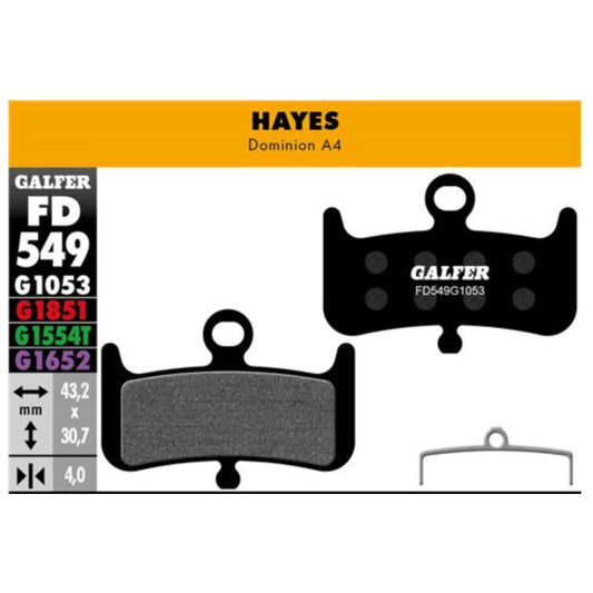 GALFER | Pastillas de Freno STANDARD compatible Hayes (FD549G1053)