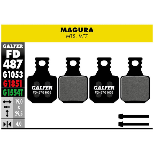 GALFER | Pastillas de Freno STANDARD compatible Magura (FD487G1053)