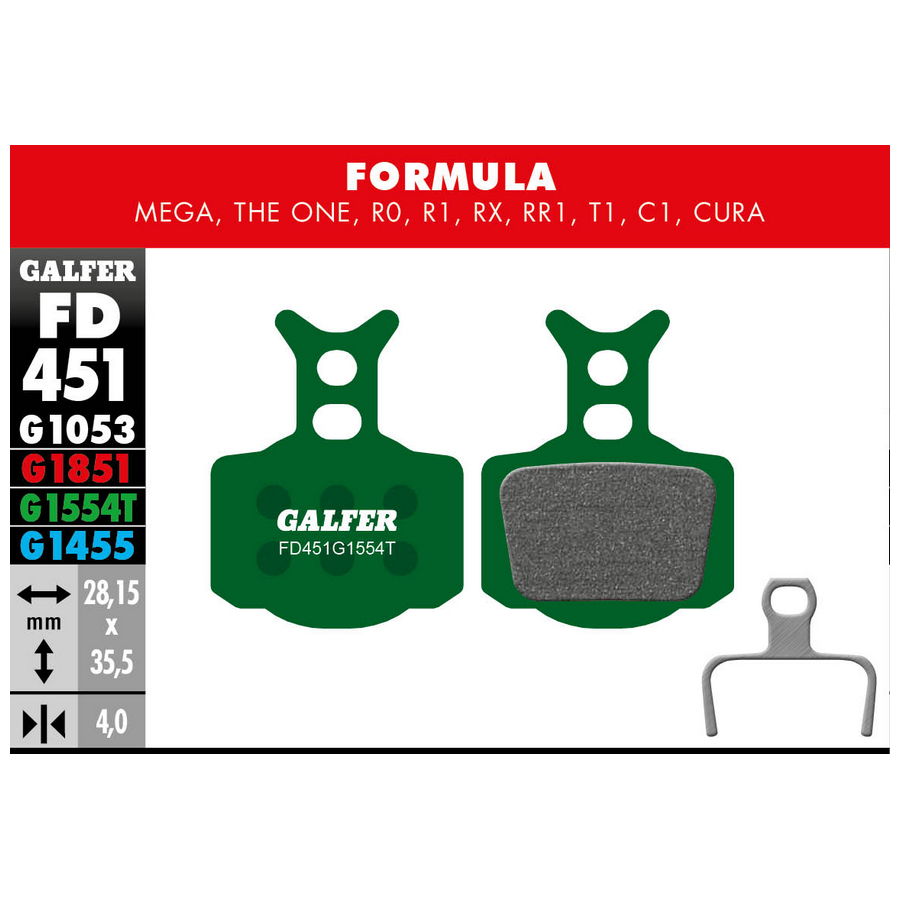 GALFER | Pastillas de Freno PRO compatible Formula (FD451G1554T)