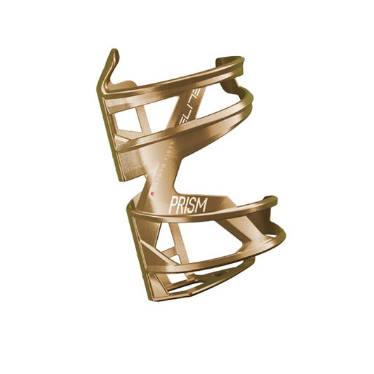 ELITE | Portabidón Prism Carbono Oro Metálico salida Derecha