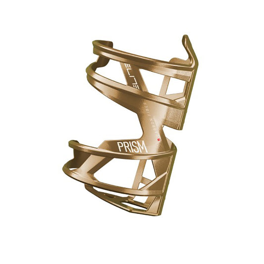 ELITE | Portabidón Prism Carbono Oro Metálico salida Izquierda