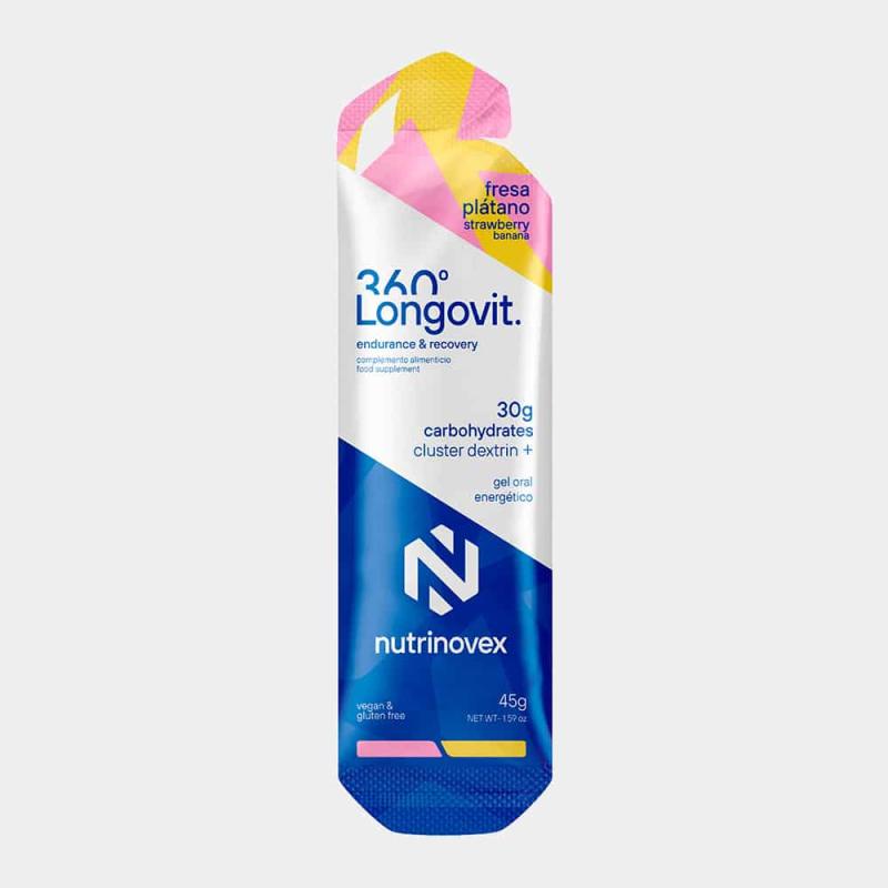 NUTRINOVEX | Gel Longovit 360 Fresa-Plátano (24 uds)