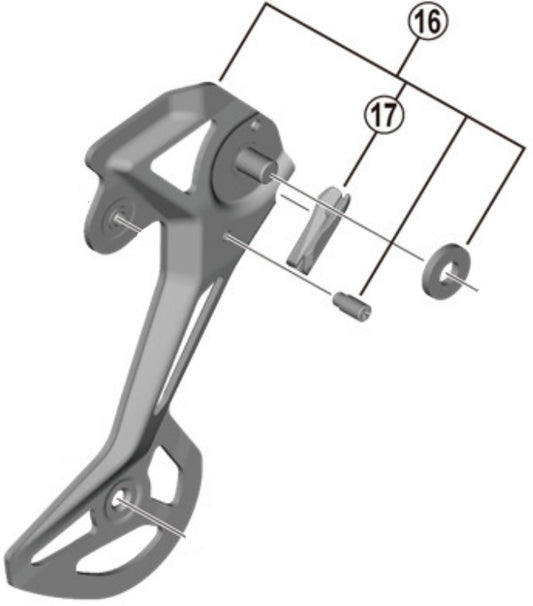 SHIMANO | Portapoleas Exterior de Cambio DEORE XT M8130 SGS 11v