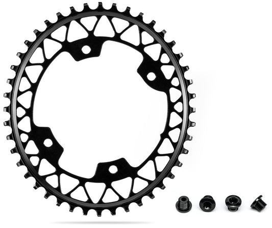 ABSOLUTEBLACK | Plato Oval Gravel Shimano Negro