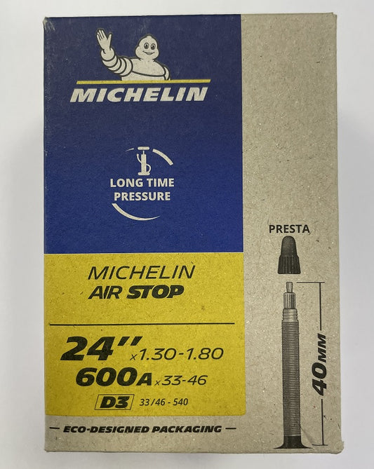 MICHELIN | Cámara D3 AIRSTOP 24x1.30-1.80 Válvula Presta 40 mm (33-46/540)