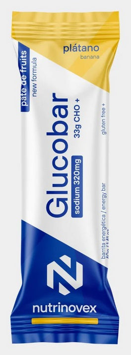 NUTRINOVEX | Barrita Energética GLUCOBAR 40g Plátano con sodio 320mg (24 uds)