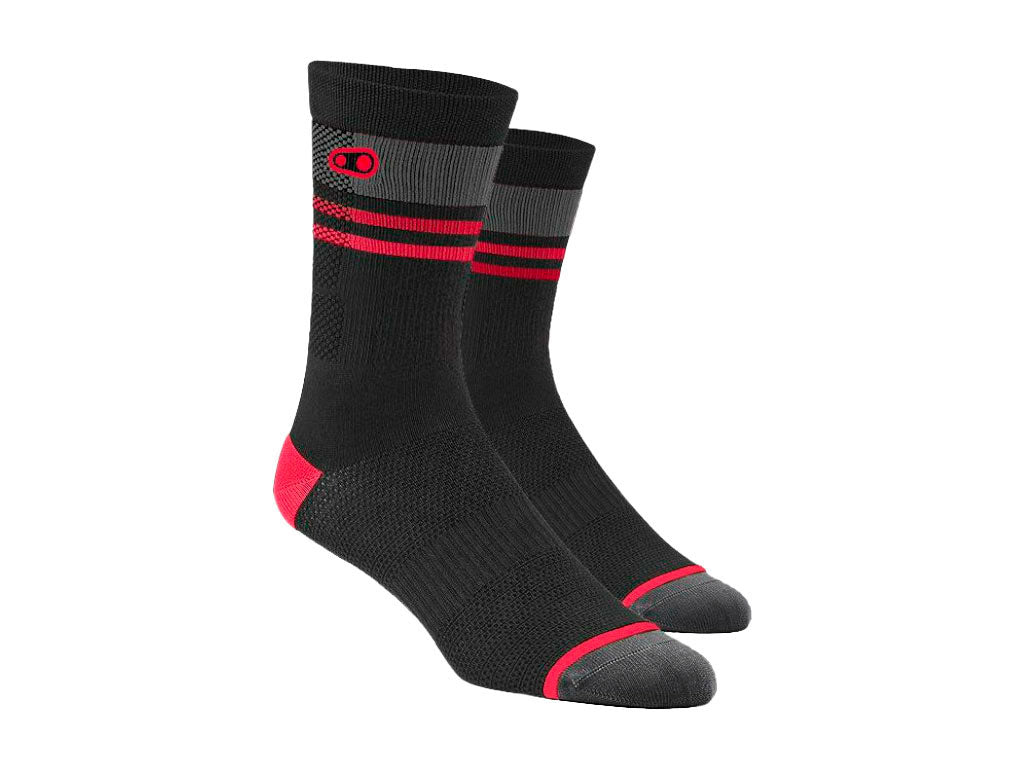 CRANK BROTHERS | Calcetines Icon Negro/Rojo