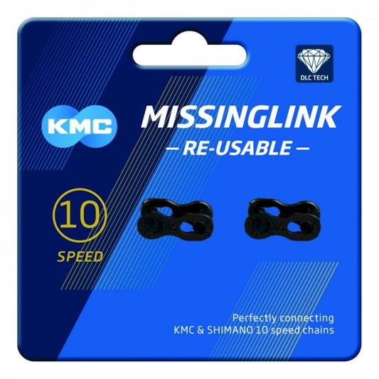 KMC | 2 Enganches de Cadena DLC 10R 1/2x11/128 10v -negro