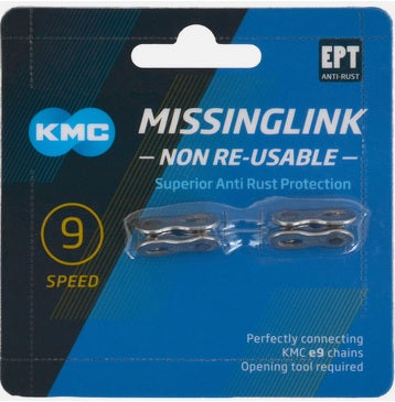 KMC | Enganche de Cadena DLC 9NR EPT e9 1-2x11-128 9v -plata (2 uds)