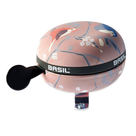 BASIL | Timbre Ding-Dong Wanderlust 80mm Rosa/Pajaro