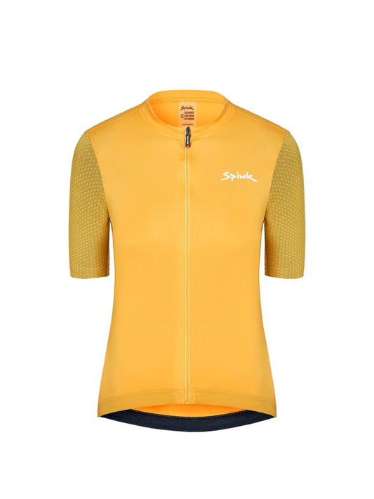 SPIUK | Maillot de Manga Corta de Mujer para Ciclismo Anatomic (Ocre)