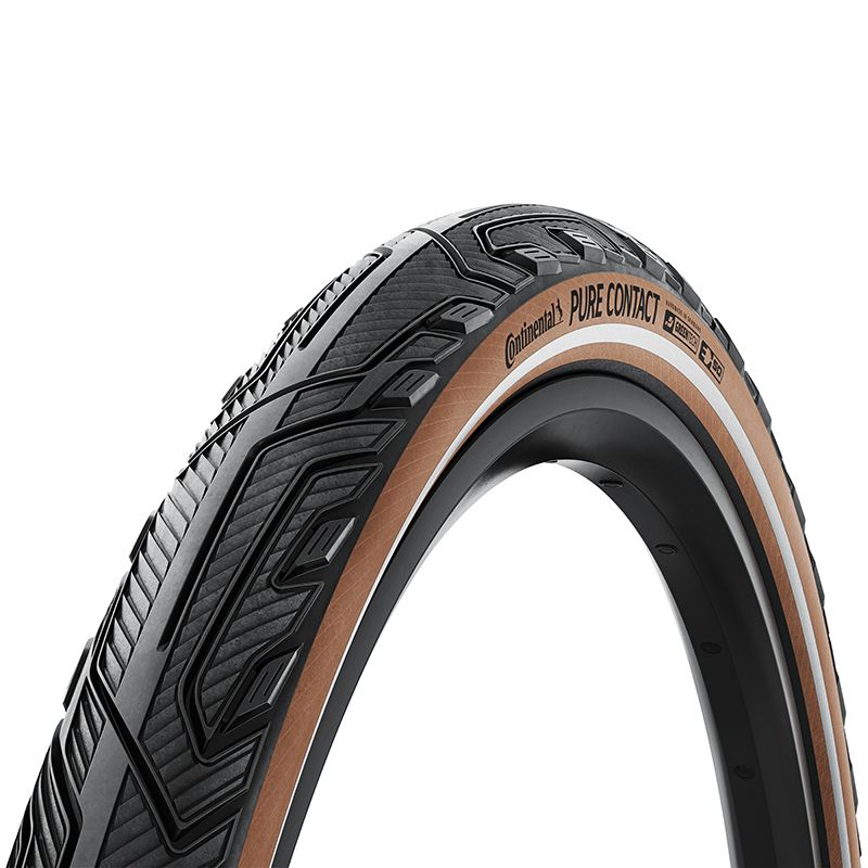 CONTINENTAL | Cubierta Urbana Pure Contact 27.5" marrón-reflectante
