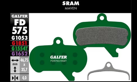GALFER | Pastillas de Freno PRO compatible Sram Maven (FD575G1554T)