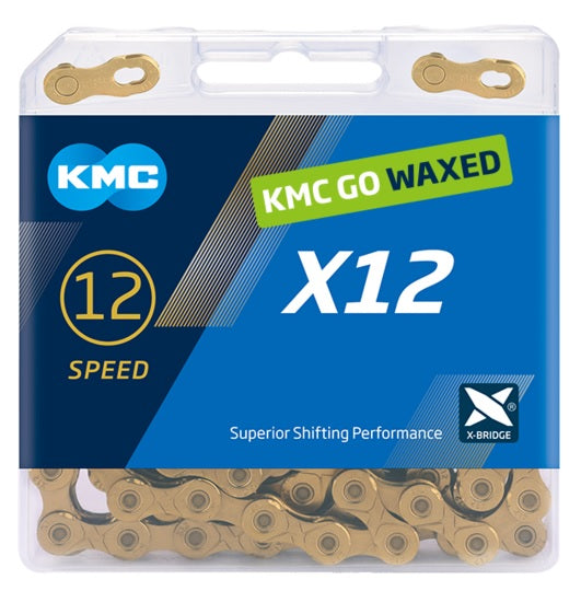 KMC | Cadena X12 Box Waxed 12v 126 Eslabones -gold