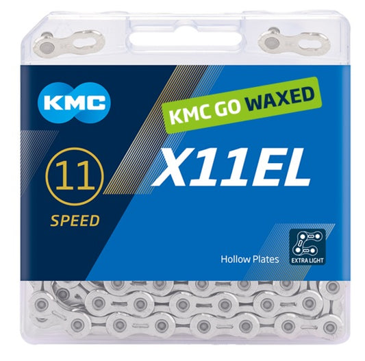 KMC | Cadena X11EL Box Waxed 12v 118 Eslabones -silver