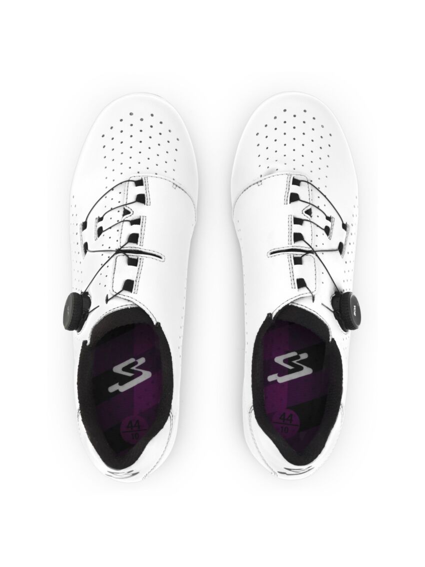 SPIUK | Zapatillas de ciclismo en carretera BRUMA suela de carbon blanco mate