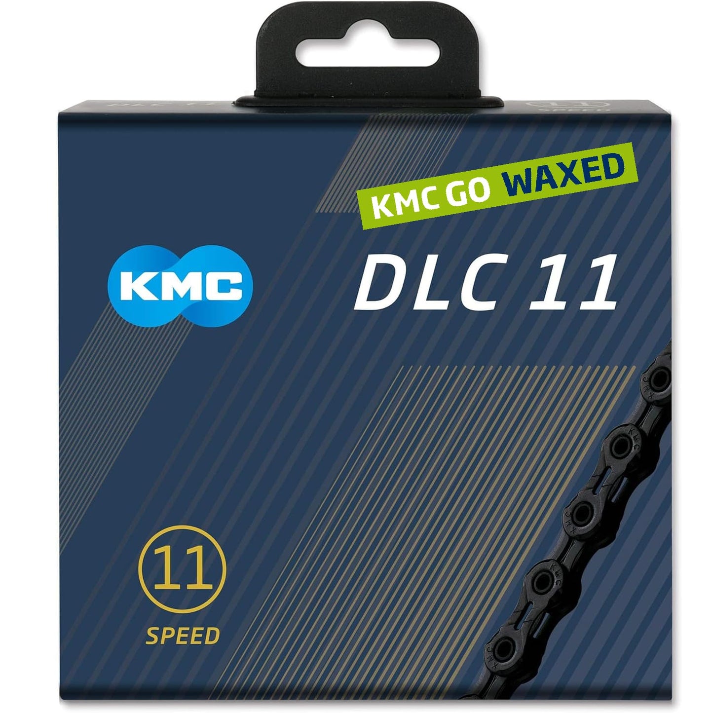 KMC | Cadena DLC Waxed 11v 118 eslabones -negro