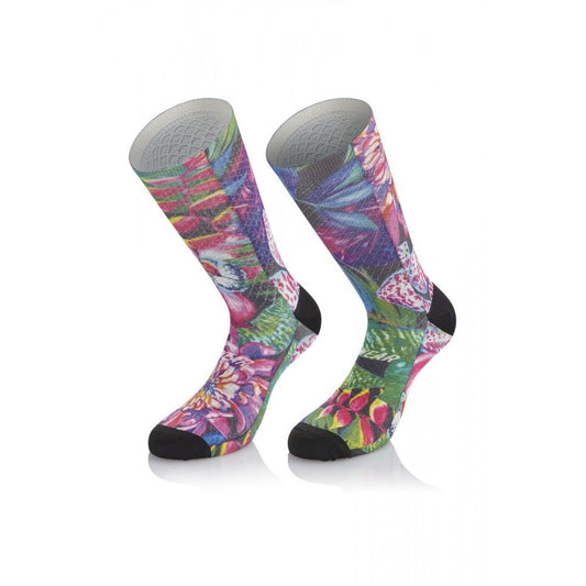 MB WEAR | Calcetines de Ciclismo FUN H17 flores tropicales