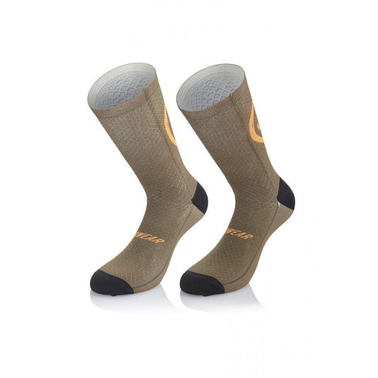 MB WEAR | Calcetines de Ciclismo SMILE EMOTIONS H20 verde-naranja