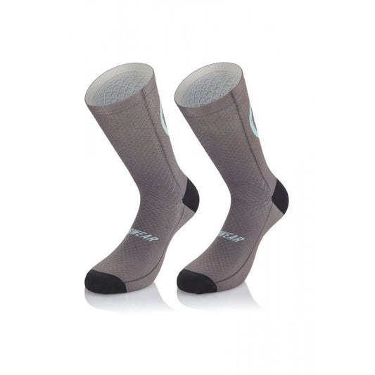 MB WEAR | Calcetines de Ciclismo SMILE EMOTIONS H20 gris-azul
