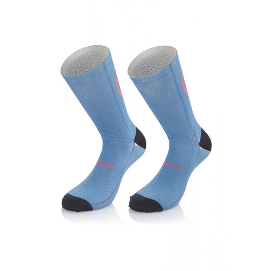 MB WEAR | Calcetines de Ciclismo SMILE EMOTIONS H20 azul-rosa