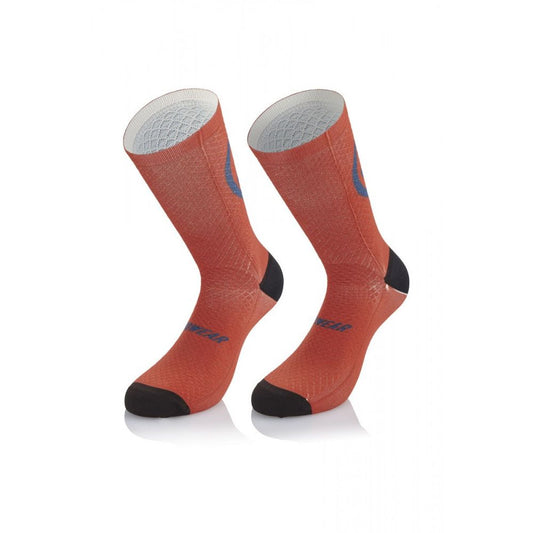 MB WEAR | Calcetines de Ciclismo SMILE EMOTIONS H20 rojo-azul