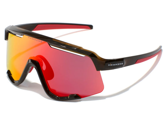 HAWKERS | Gafas POWER marrón transparente brillo - rojo rubí