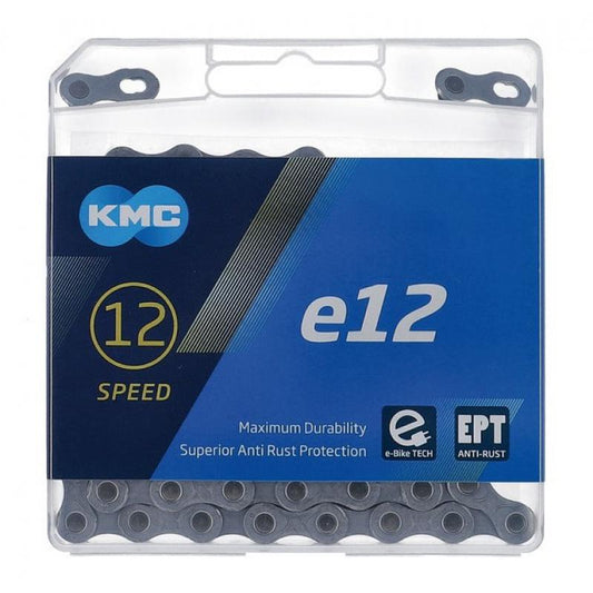 KMC | Cadena e12 EPT 12v 130 eslabones -plata