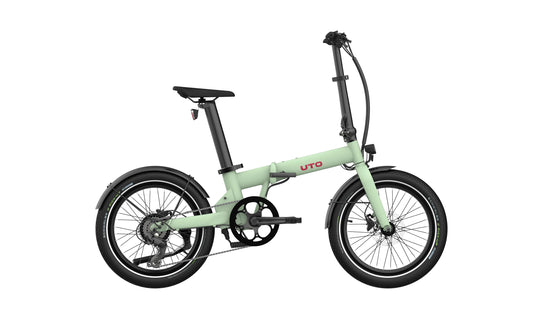 EOVOLT | Bicicleta eléctrica plegable UTO OG20 7 Speed verde salvia