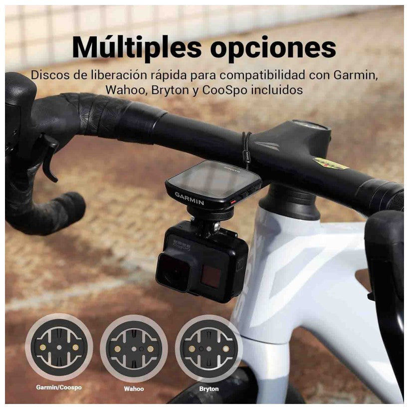 COOSPO | Soporte GPS para manillar Aero compatible Garmin-Wahoo-Bryton-iGPSPORT-COOSPO