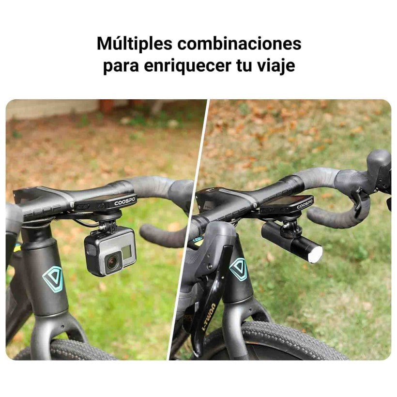 COOSPO | Soporte GPS para manillar Aero compatible Garmin-Wahoo-Bryton-iGPSPORT-COOSPO
