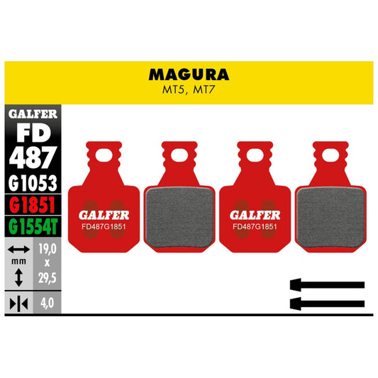 GALFER | Pastillas de Freno ADVANCED compatible Magura (FD487G1851)