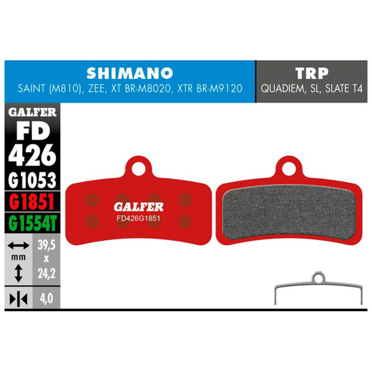 GALFER | Pastillas de Freno ADVANCED compatible Shimano (FD426G1851)