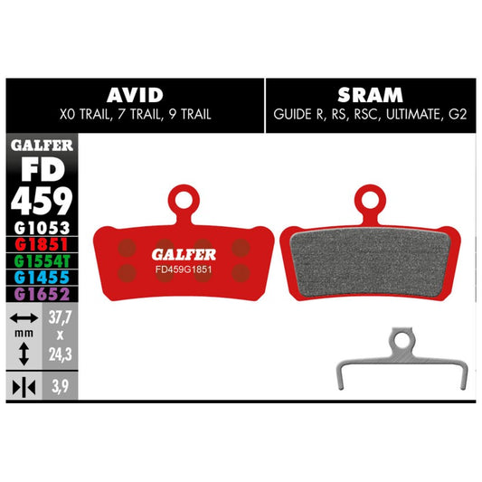 GALFER | Pastillas de Freno ADVANCED compatible Avid-Sram (FD459G1851)