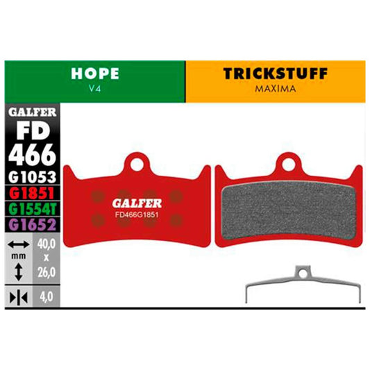 GALFER | Pastillas de Freno ADVANCED compatible Hope (FD466G1851)