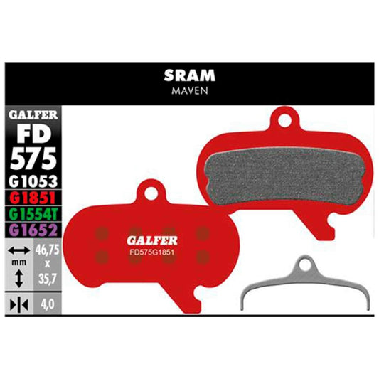 GALFER | Pastillas de Freno ADVANCED compatible Sram Maven (FD575G1851)