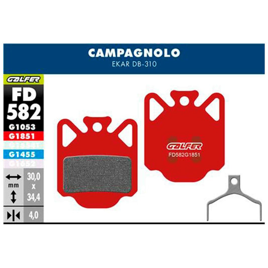 GALFER | Pastillas de Freno ADVANCED compatible Campagnolo (FD582G1851)
