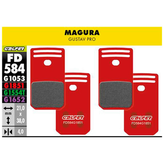 GALFER | Pastillas de Freno ADVANCED compatible Magura GUSTAV PRO (FD584G1851)