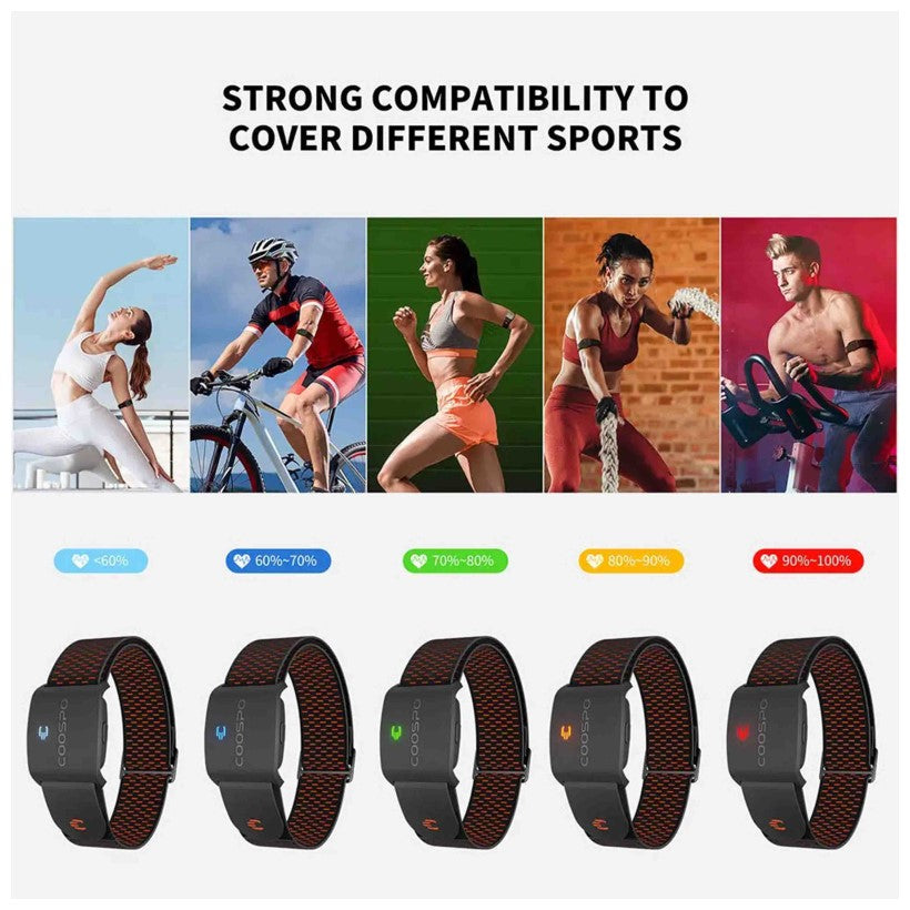 COOSPO | Banda de Pulso de Brazo recargable HW9