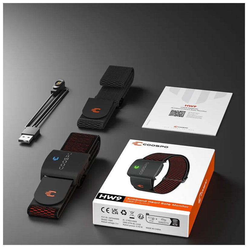 COOSPO | Banda de Pulso de Brazo recargable HW9